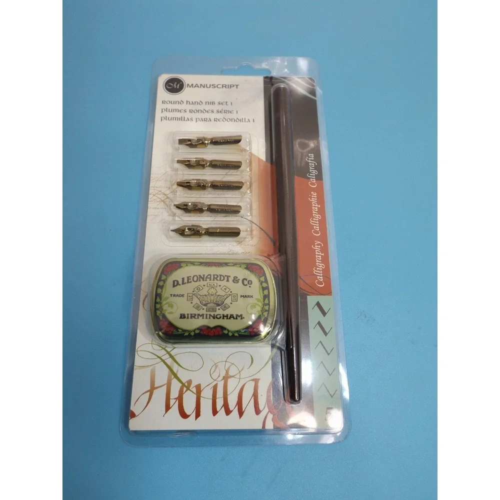 Manuscript ✒️ Calligraphy Pen Round Hand Nib Set 1 *NEW* - 5 nibs !